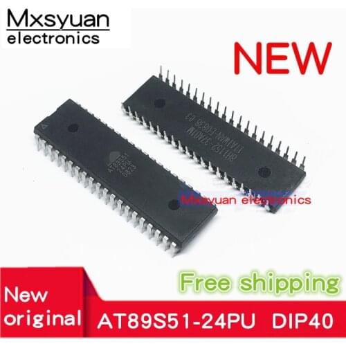 5pcs~20pcs/LOT AT89S51-24PU AT89S51 DIP40 New 8-bit flash microcontroller