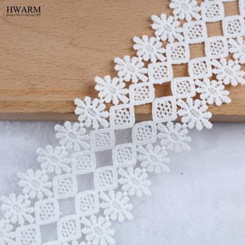 African lace fabric 2019 high quality lace wedding decoration trim DIY 10yard Water-soluble milk silk embroidery lace wide laces