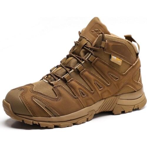 Desert Tactical boots high quality Men Army fans combat training shoes outdoor anti-skid Wear resistant Hiking camping sneakers