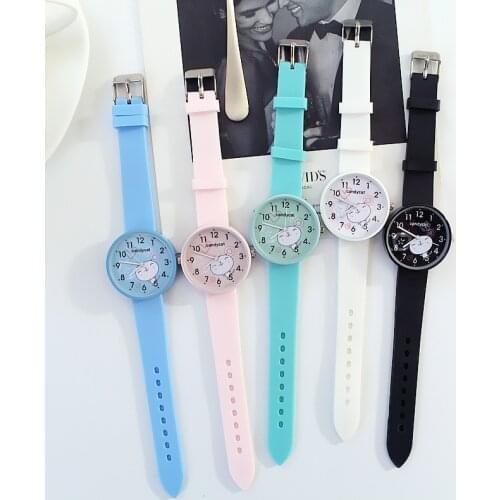 Girls Boys Cute Cats Pattern Kids Watch Women Simple Casual Quartz Watch Ladies Fashion Wristwatches Children Watches Best Gift