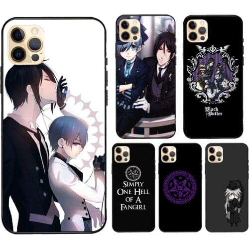 Anime Black Butler Kuroshitsuji Case For iPhone 7 8 Plus 6S X XR XS Max SE 2020 Fundas For iPhone 11 12 Pro Max mini