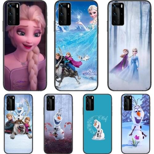 Frozen Sisters Phone Case For Huawei P 40 30 20 10 9 8 Lite E Pro Plus Black Etui Coque Painting Hoesjes comic fas