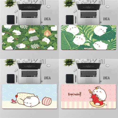 FHNBLJ Top Quality Cute molang Locking Edge Mouse Pad Game Free Shipping Large Mouse Pad Keyboards Mat