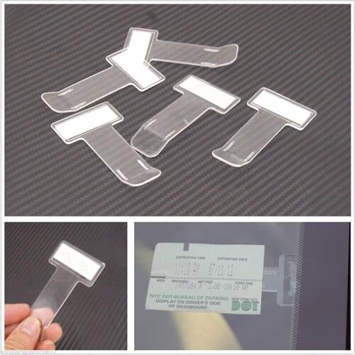 JX-LCLYL 2pcs Car Vehicle Parking Ticket Permit Holder Clip Sticker Windscreen Window