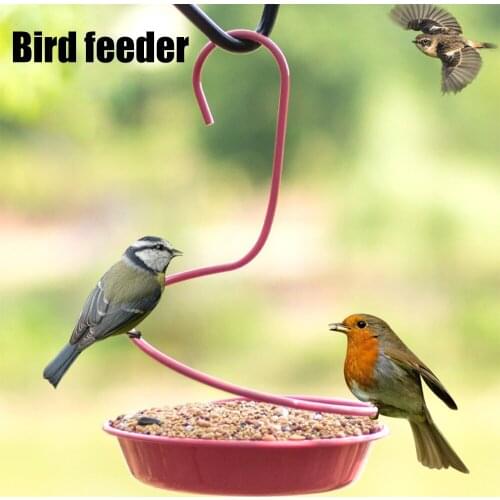 Bird Feeder Portable Outdoor Hanging Feeding Container Birds Food Storage Tools Garden Tree Supplies XH8Z