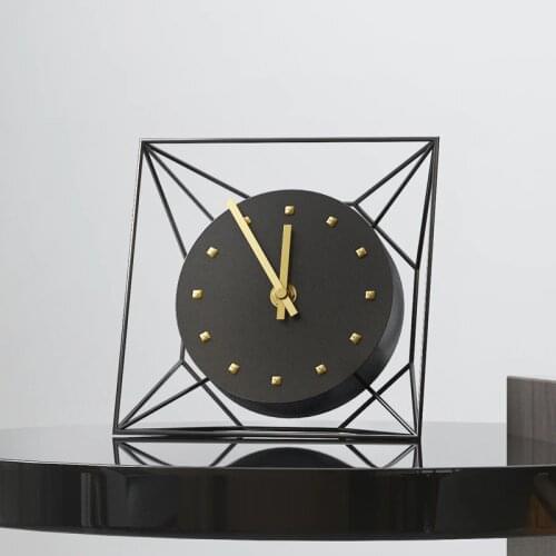 Creative Mesh Modern Geometry Art Desktop Clock Living Room Decoration Ornaments