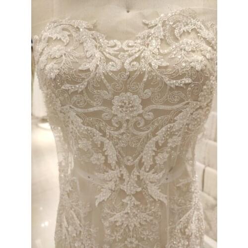 Embroidery Lace Fabric African Lace Fabric 2021 Tissus Vestidos Dentelle Fabric For Dress By 1 Yard Bridal lace