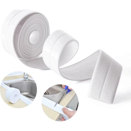 3.2M PVC Waterproof Tape Bath Sealing Strip Adhesive Tape Mould Proof Corner Line Sink Stickers For Bathroom Kitchen Accessories