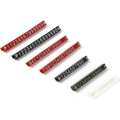 Red Letter Combined Price Indicator Adjustable Shop Finish Numbers Plastic Cubes Kit