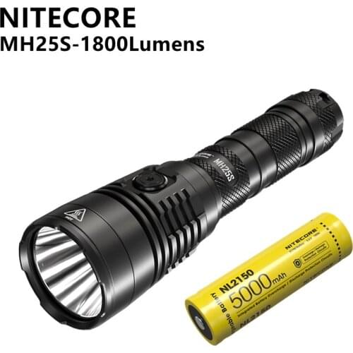 NITECORE MH25S Tactical Flashlight 1800 Lumen With SST-4D-W LED Range 504M USB-C Direct Charge Hard Light Self Defense Flashligt