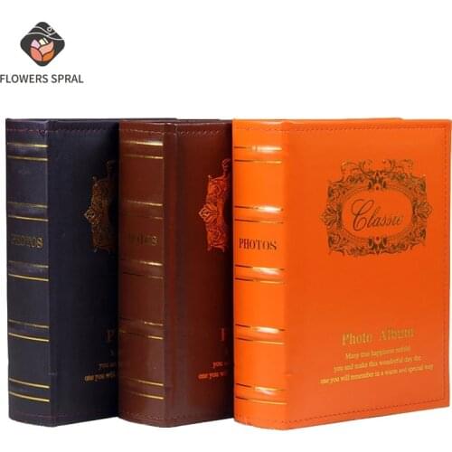 New Genuine Leather 4R6 Inch 200 Inch Photo Album Retro Insert Photo Collection Family Photo Album Wedding Anniversary Gift