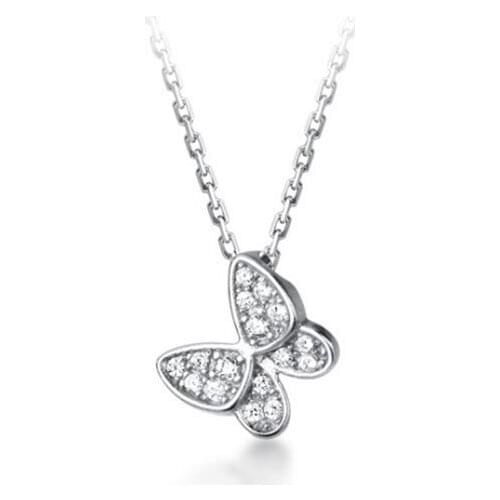 New Butterfly Crystal Necklace Female Clavicle Chain Simple Fashion Personality Jewelry Necklace Women