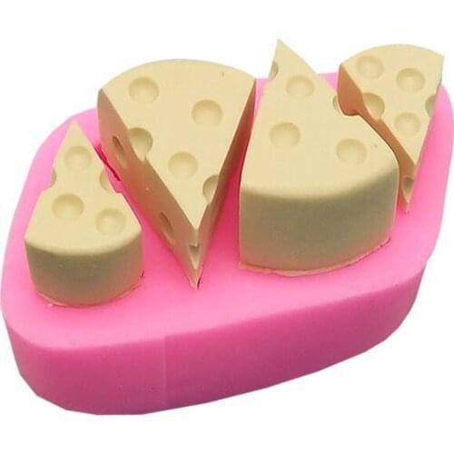Cat and Mouse Simulation Cheese Block Cake Baking Tool Fondant Cake Decoration Chocolate Silicone Mold DIY Handmade Soap Mold