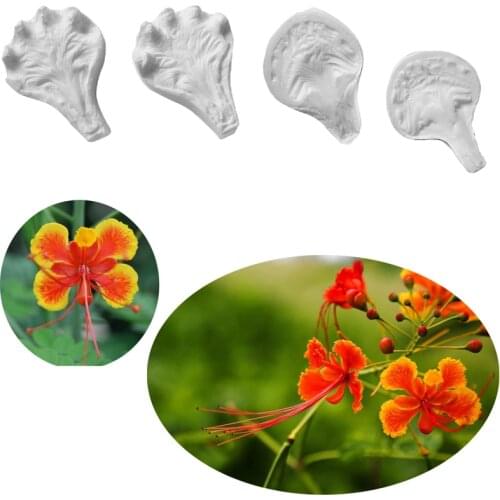 Phoenix Flower Petals Silicone Fondant Mould Cake Decor Tool Chocolate, Gumpastes Mold, Sugarcraft, Kitchen Gadgets
