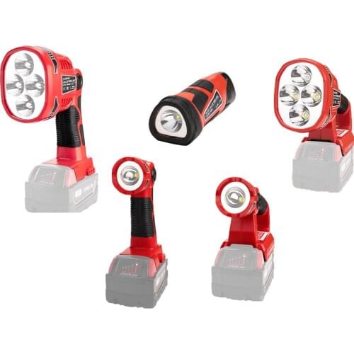 LED Work Light Portable 12W Outdoor Flashlight For Milwaukee 18V Li-Ion Battery Spotlight Not Including Battery Dropshipping