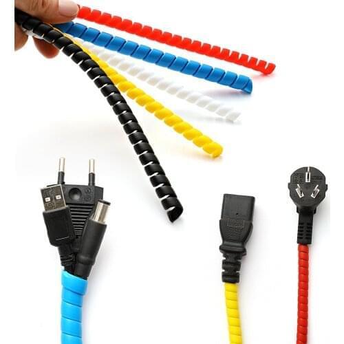 2M 8mm/10mm/14mwiring harness new spiral wound casing pipe flame-retardant cable protection casing with winding pipe wire casing