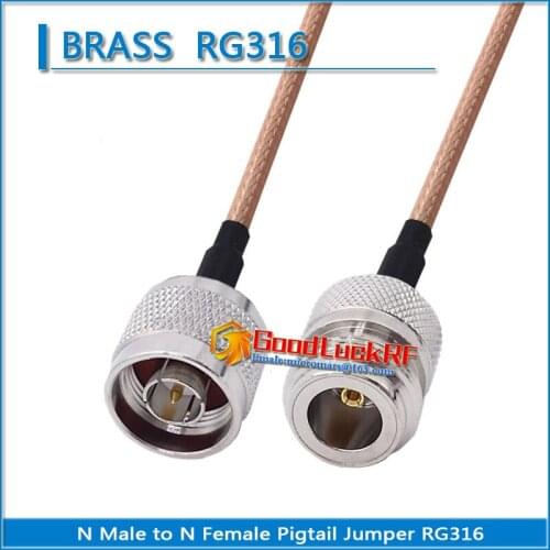 1X Pcs L16 N Male to N Female plug Pigtail Jumper RG316 Extend cable copper RF Connector Coaxial Low Loss