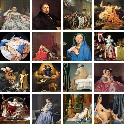 Famous French Neoclassical Paint Jean Ingres Series 5D DIY Diamond Painting Full Square/Round Diamond Embroidery Sale Mosaic Pic