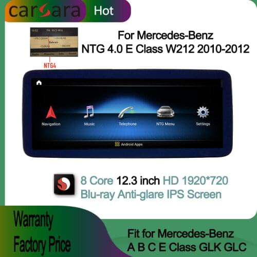 For Mercedes W212 Android 10 Navigator10.25 Car Multimedia Player Screen Modify Carplay built Carplay support 4G LET worldwide