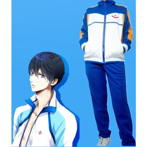 Free! Iwatobi Swim Club Haruka Nanase Sportswear Sport Coat Pants Uniform Outfit Anime Cosplay Costumes in stock