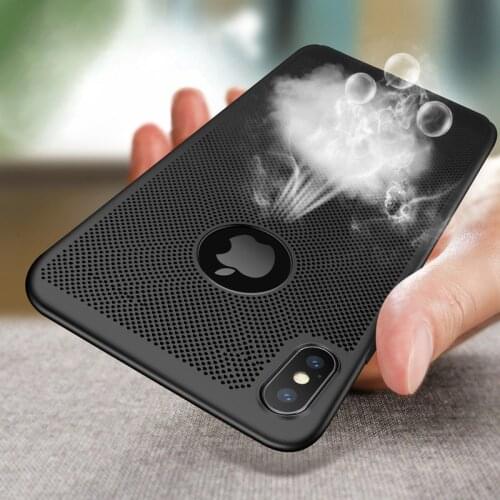 Luxury Ultra Slim Phone Case For iPhone X XS Max XR Hollow Heat Dissipation Cases Hard PC Cover For iPhone 8 7 6 6s Plus 5 5s SE