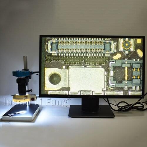 Full HD 20MP 1080P 60FPS HDMI USB Industrial Digital Video Microscope Camera 8X-130X C-mount Lens For PCB Phone Repair