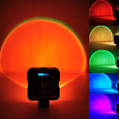 RGB Video Light LED Sunlight Rainbow Projection Lamp Magnetic Design for Photographic Lighting Photo Studio Live Stream
