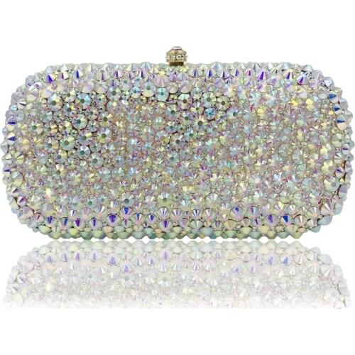 DAIWEI Luxury evening bag Crystal women party purse bags Ladies wedding bridal formal clutch bags banquet bag Day Clutches BL126