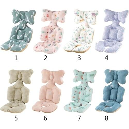 Baby Pushchair Seat Liner Universal Stroller Cotton Pad Warm Mat Sleeping Mattress Head Support Pillow Infant Pram High Chair Cu