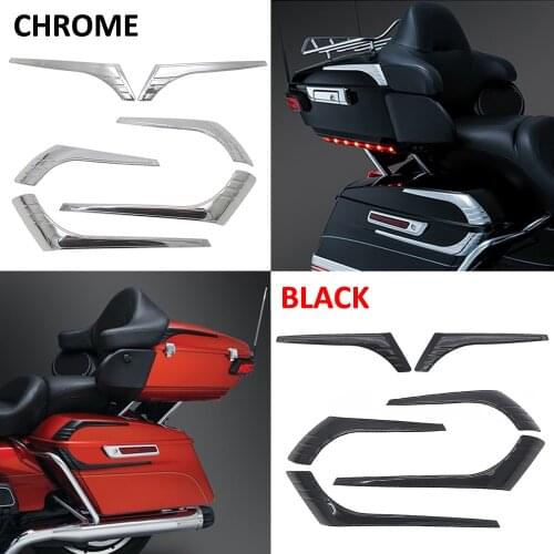 FOR HARLEY Road Kings Electra Street Glides 2014-2020 2019 Motorcycle Tri-Line Saddlebag Hinge Cover Tour-Pak Accents Trim Lid