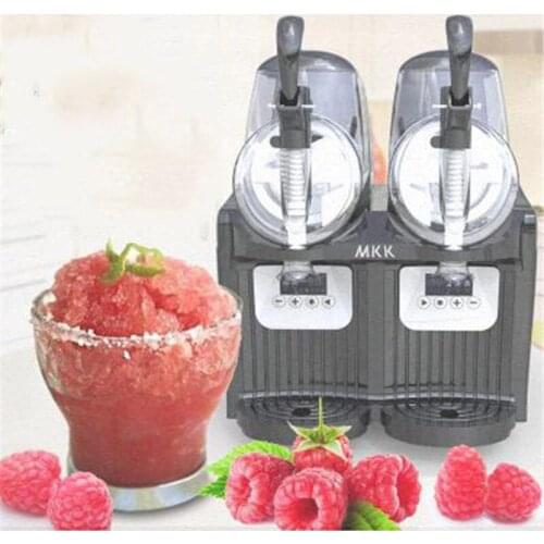 2 Tank Electric Automatic Slush Make Machine Soft Ice Slush Sand Ice Tea Juice Making Machine Commercial Use TKX-2.5L*2