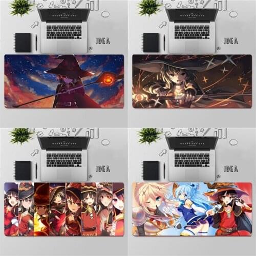 Gaming Mouse Pad Large Mouse Pad PC Gamer Computer Mouse Mat Big Mousepad Keyboard Desk Mat Anime Konosuba Megumin XXL Mause Pad