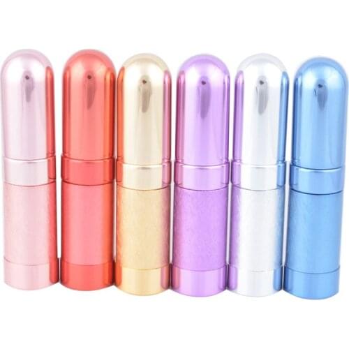 Jxcaih 1pcs 6 ml Portable Refillable Perfume Bottle With Metal Spray Empty Perfume Case With Colorful