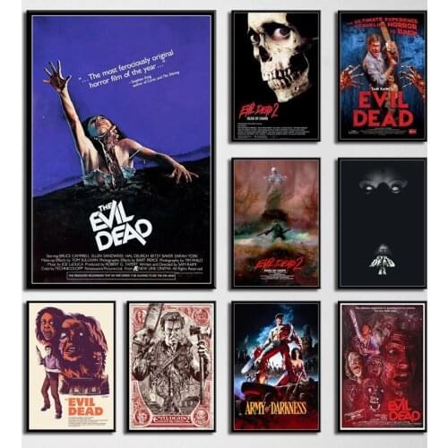 The Evil Dead Classic Horror Movie Star Art Painting Silk Canvas Figure Role Prints Poster Wall Picture Modern Home Room Decor