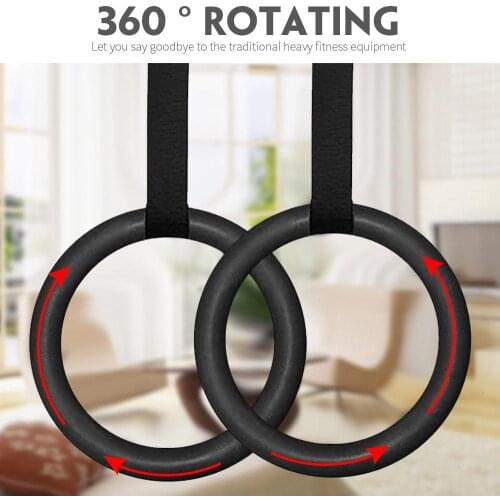 400kg Pull Up Ring Exercise Gymnastic Practical Gymnastic Ring Wooden 1pcs Durable Fitness High Quality Rings Workout