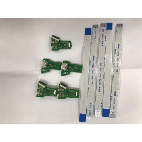 5 set NEW FJDS 055 JDS-055 new controller usb charging with flex cable charger socket port gamepad pcb board with ribbon cable