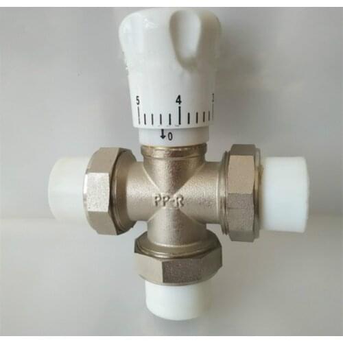 Brass ppr three-way valve PPR Radiator Manual adjustment DN25 DN32