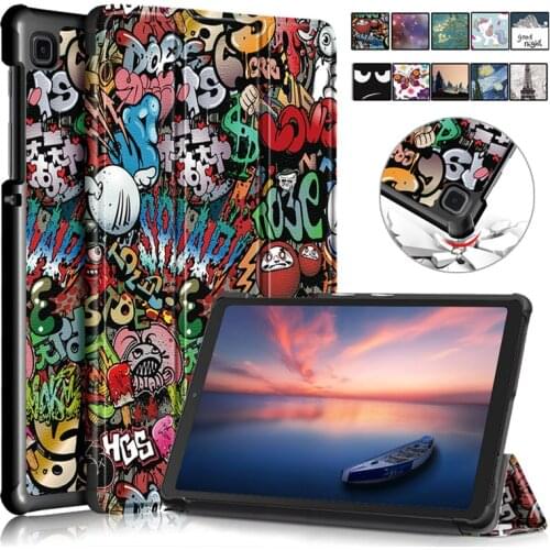Magnetic Cover For Samsung Tab A7 Lite Case Coque Painted Leather Stand Tablet Funda For Galaxy Tab A7 Lite 8.7" T220 T225 Case