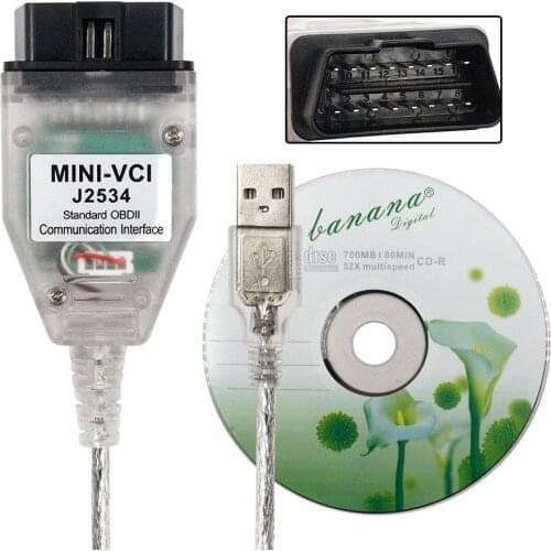 MINI VCI For TO-YOTA TIS Techstream V13.00.022 Single Cable For To-yota TIS MINI VCI J2534 Diagnostic Tool cable