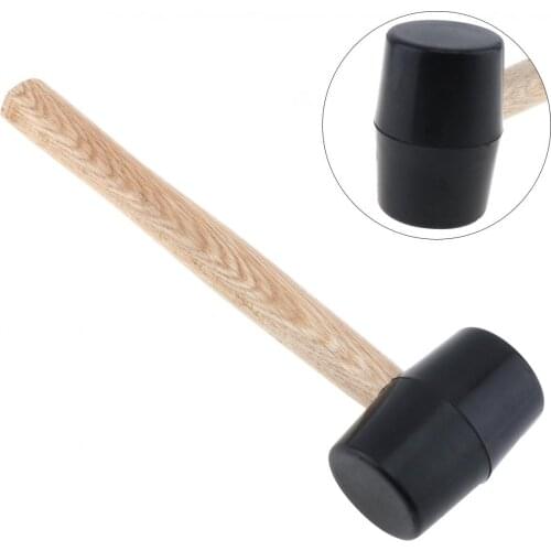 Hammer Non-elastic Rubber Panel Beating Rubber Hammer Wood Hammer Jewelry Tool Handles DIY Hand Tool