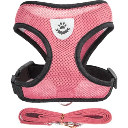 Soft Mesh Pet Harness Vest Training for Chihuahua Puppy Adjustable Breathable Dog Collar Necklace for Pug Bulldog Cat Arne Perro