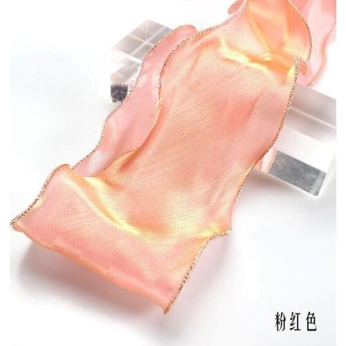 10 meters New Gradient Two-tone luster Organza Ribbon Gift Handwork hair accessories bow DIY soft Wedding Birthday Party Decor