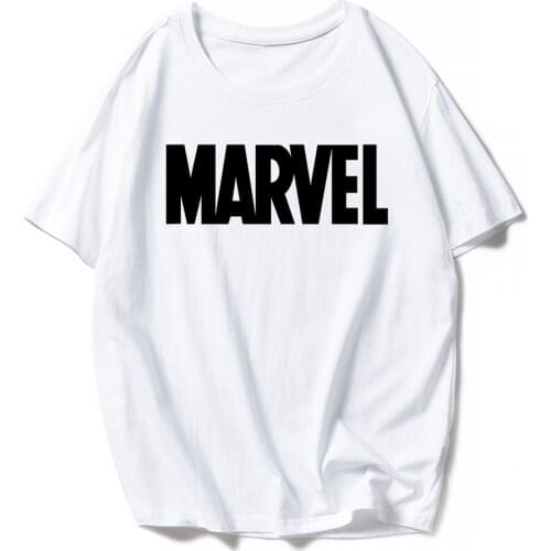 New Product Summer Hot Street Clothing T-shirt MARVEL Printing T shirt O-neck Short sleeved Casual Harajuku Tshirt Dropship