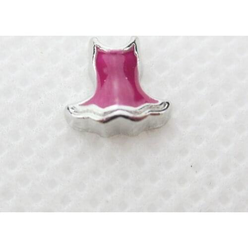 New Arrival 20pcs/lot Braces Skirt Floating Charms Living Glass Memory Lockets Pendants DIY Jewelry Accessories Charm