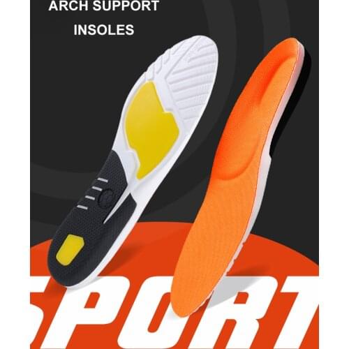 1 Pair Orthotic Insoles PU Sport Health Soles for Flat Foot Men Women Arch Support Plantar Fasciitis Inserts