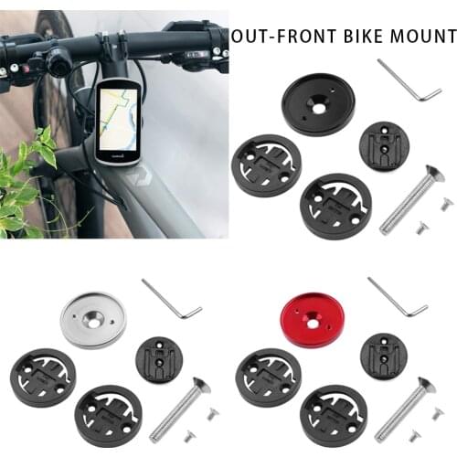 Out-front Bicycle Mount Compatible For Garmin Edge/Bryton Rider/CatEye - Set Of 1 Top Cap Mounts For Bike GPS Navigation