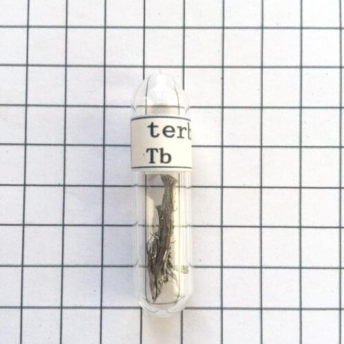 Terbium Metal Turnings Reference Sample 1 gram in sealed vial