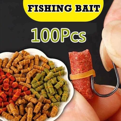 100pcs/50Pcs Fishing Lures River Sea Fishing Tackle Carp Fish Baits Fresh Scent Crucian Grass Lures Useful Fishing Supply