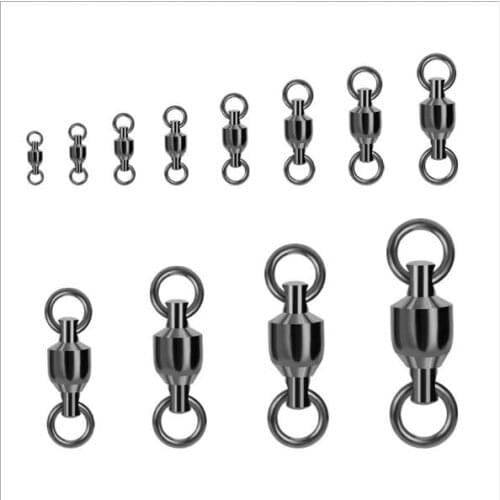 50pcs Stainless Steel Ball Bearing Swivel with solid ring No Rust in Salt water super strong free shipping
