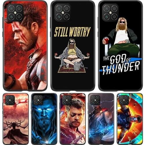 Silicone Cover Avengers Thor For Huawei Nova 8 7i 6 5T 5i 5Z 4E 3i 3e 2i SE PRO Lite 4G 5G Black Phone Case